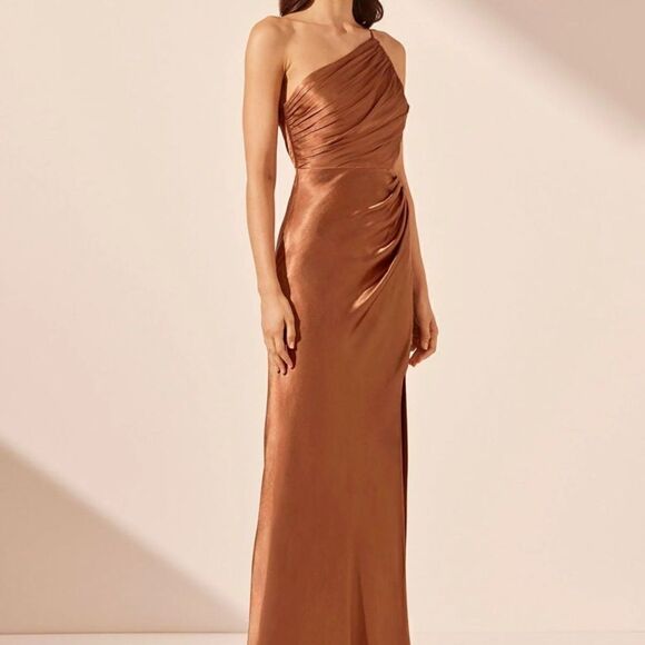 Shon Joy Dresses & Skirts - # LA LUNA Asymmetrical  Gathered Maxi Dress